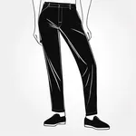 straight-legged black pants image